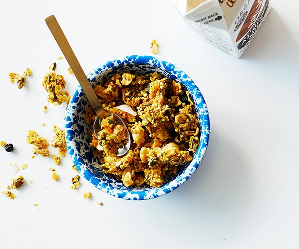 [Coconut, turmeric and buckwheat granola](https://www.gourmettraveller.com.au/recipes/healthy-recipes/granola-coconut-turmeric-buckwheat-17044|target="_blank")