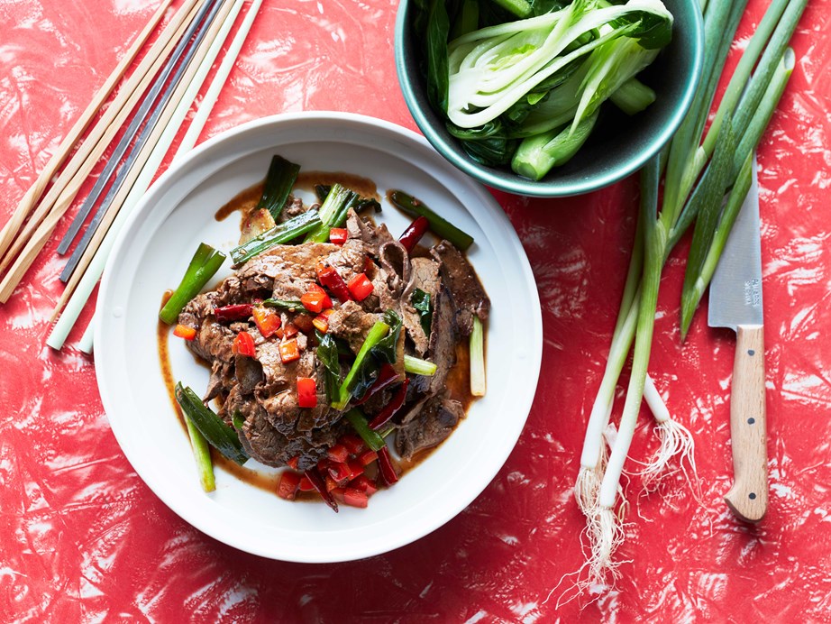 **[Stir-fried beef with chilli bean paste, dried chilli and capsicums](https://www.gourmettraveller.com.au/recipes/fast-recipes/stir-fried-beef-chilli-bean-paste-17092|target="_blank")**