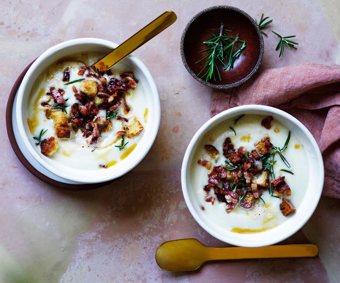 Cauliflower and bacon soup