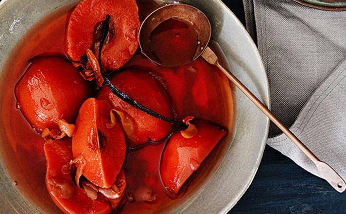 Nine-hour slow-poached quince