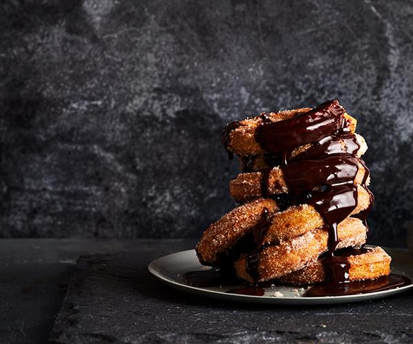 **[Churros with chocolate sauce](https://www.gourmettraveller.com.au/recipes/browse-all/churros-chocolate-sauce-17154|target="_blank")**