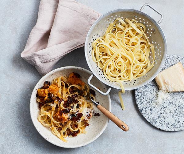 **[Tagliatelle with pumpkin, pancetta, chilli and sage](https://www.gourmettraveller.com.au/recipes/fast-recipes/tagliatelle-with-pumpkin-pancetta-chilli-and-sage-16066|target="_blank"|rel="nofollow")**