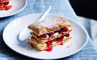 Rhubarb millefeuille