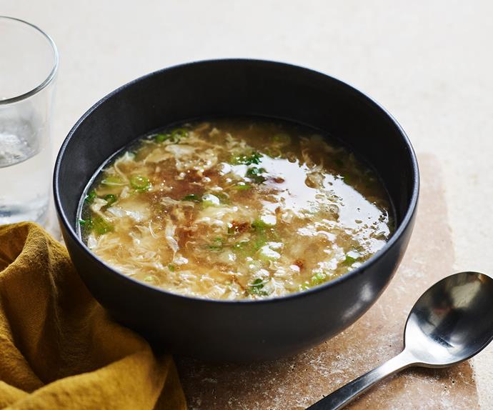 Egg and crab soup