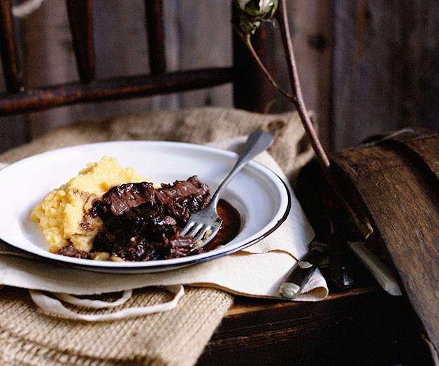 Braised beef cheeks with creamed swede