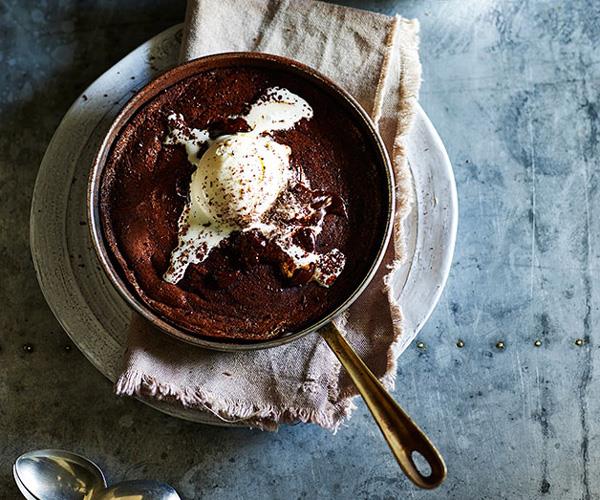 Chocolate ricotta pudding