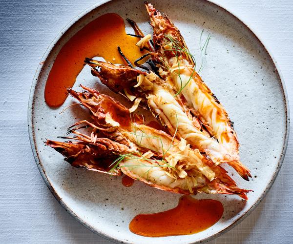 **[Cutler & Co's wood-grilled prawns with fried garlic and chilli oil](https://www.gourmettraveller.com.au/recipes/chefs-recipes/garlic-prawns-chilli-17764|target="_blank")**