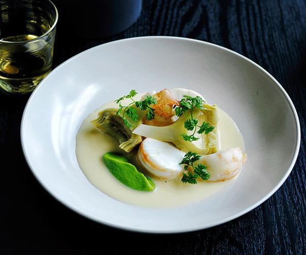 **[Peter Doyle's lobster with artichoke hearts](https://www.gourmettraveller.com.au/recipes/chefs-recipes/peter-doyles-lobster-with-artichoke-hearts-8531|target="_blank")**