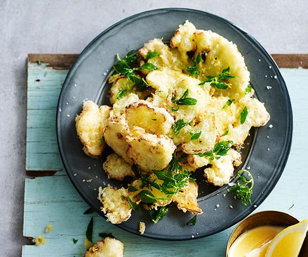 **[Cauliflower fritters with lemon](https://www.gourmettraveller.com.au/recipes/fast-recipes/cauliflower-fritters-with-lemon-13578|target="_blank")**