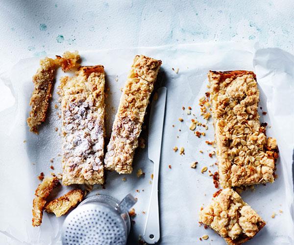 **[Pear crumble slice](https://www.gourmettraveller.com.au/recipes/browse-all/pear-crumble-slice-12247|target="_blank"|rel="nofollow")**