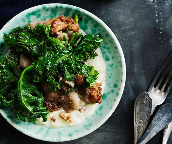 **[Kale and sausage risotto](http://www.gourmettraveller.com.au/recipes/browse-all/kale-and-sausage-risotto-10526|target="_blank")**