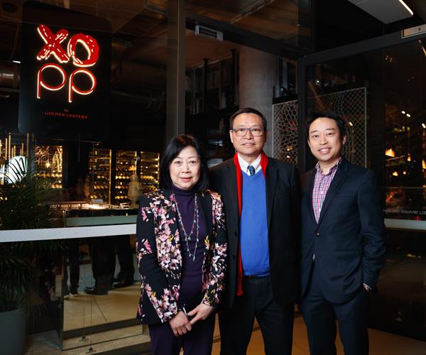 Golden Century founders Linda and Eric Wong, with their son Billy, in 2019.