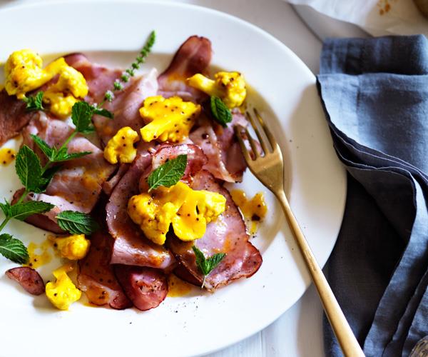 **[Cauliflower piccalilli with ham and buttermilk biscuits](https://www.gourmettraveller.com.au/recipes/browse-all/piccalilli-12136|target="_blank")**