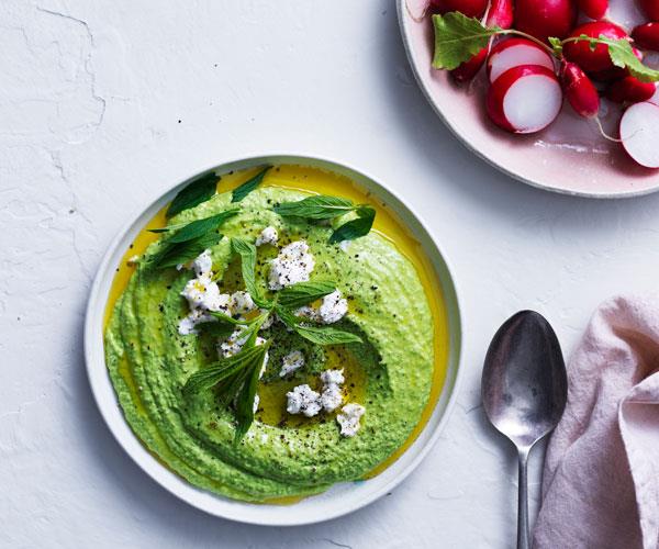 **[Pea and mint dip with labne and radishes](https://www.gourmettraveller.com.au/recipes/fast-recipes/pea-mint-dip-17901|target="_blank")**