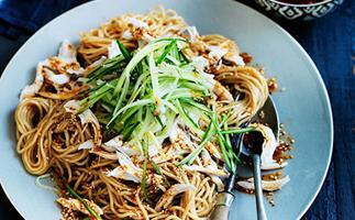 Sichuan chicken noodle salad