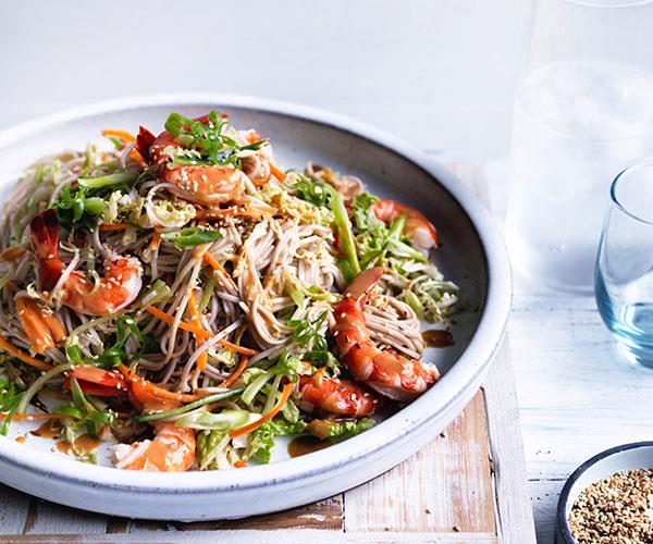 **[Prawn, cabbage and soba noodle salad](https://www.gourmettraveller.com.au/recipes/fast-recipes/prawn-cabbage-and-soba-noodle-salad-13790|target="_blank")**