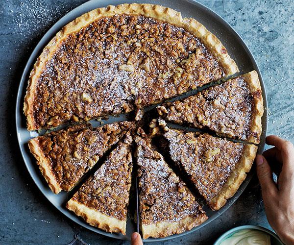 **[Walnut, whiskey and salted caramel pie](https://www.gourmettraveller.com.au/recipes/browse-all/walnut-whiskey-and-salted-caramel-pie-12540|target="_blank")**