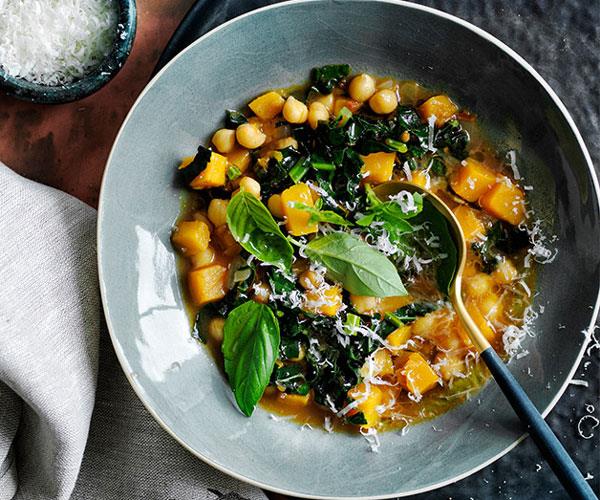 **[Chickpea, pumpkin and cavolo nero soup](https://www.gourmettraveller.com.au/recipes/browse-all/chickpea-pumpkin-and-cavolo-nero-soup-12765|target="_blank"|rel="nofollow")**