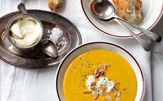 Cream of pumpkin soup
