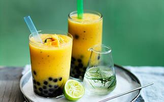 Mango and kaffir lime bubble tea