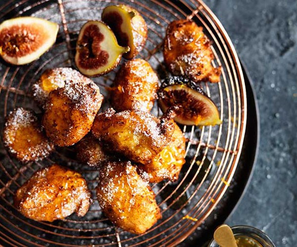**[Ricotta fritters with honey and figs](https://www.gourmettraveller.com.au/recipes/fast-recipes/ricotta-fritters-with-honey-and-figs-13708|target="_blank"|rel="nofollow")**