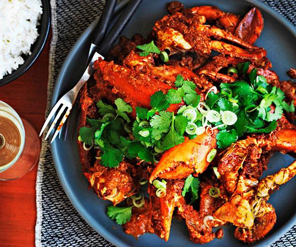[**Singapore chilli crab**](https://www.gourmettraveller.com.au/recipes/browse-all/singapore-chilli-crab-8772|target="_blank")
