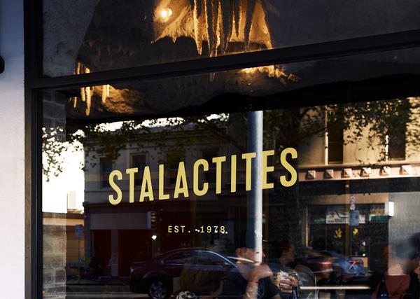 Outside Stalactites restaurant in Melbourne's CBD.