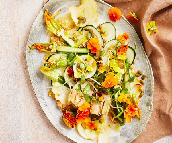 **[Matt Stone's raw zucchini, pine nut and miso salad](https://www.gourmettraveller.com.au/recipes/chefs-recipes/zucchini-salad-pine-nuts-18437|target="_blank"|rel="nofollow")**