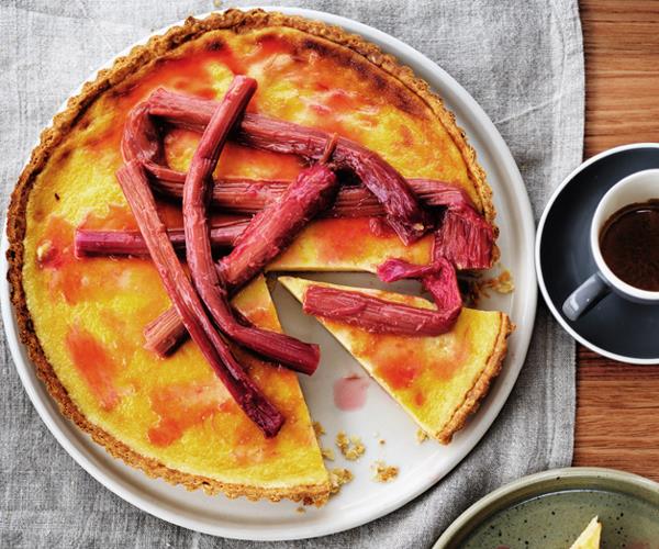 **[The Agrarian Kitchen's rhubarb and chamomile tart](https://www.gourmettraveller.com.au/recipes/browse-all/rhubarb-and-chamomile-tart-12867|target="_blank")**