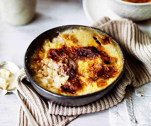 **[White chocolate and banana baked rice puddings](https://www.gourmettraveller.com.au/recipes/browse-all/white-chocolate-and-banana-baked-rice-puddings-11322|target="_blank")**