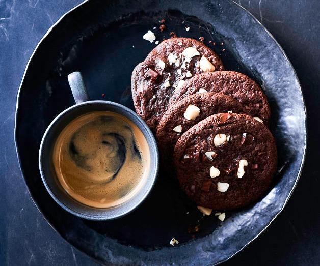 **[Chocolate and salted macadamia cookies](https://www.gourmettraveller.com.au/recipes/browse-all/chocolate-and-salted-macadamia-cookies-12746|target="_blank")**