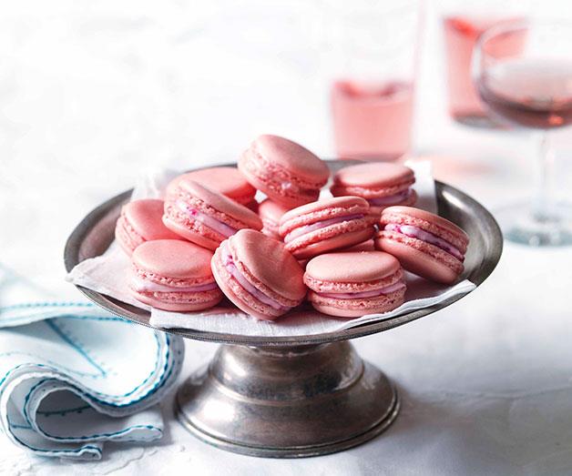 **[Macarons with white chocolate and raspberry ganache](https://www.gourmettraveller.com.au/recipes/browse-all/macarons-with-white-chocolate-and-raspberry-ganache-8706|target="_blank"|rel="nofollow")**