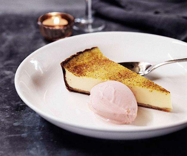 **[Bourke Street Bakery's custard tart with rhubarb ice-cream](https://www.gourmettraveller.com.au/recipes/browse-all/custard-tart-with-rhubarb-ice-cream-11649|target="_blank"|rel="nofollow")**