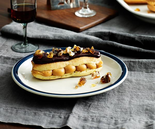 **[Flour and Stone's salted caramel chocolate éclairs](https://www.gourmettraveller.com.au/recipes/chefs-recipes/salted-caramel-chocolate-eclairs-9189|target="_blank"|rel="nofollow")**