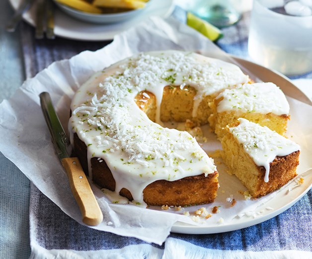 **[Lime and coconut cake with pineapple glaze](https://www.gourmettraveller.com.au/recipes/browse-all/lime-and-coconut-cake-with-pineapple-glaze-12944|target="_blank"|rel="nofollow")**