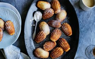 Ginger madeleines with spiced crème Anglaise