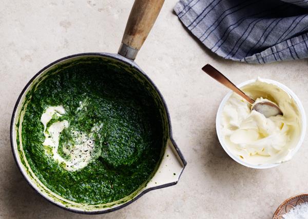 Creamed spinach 