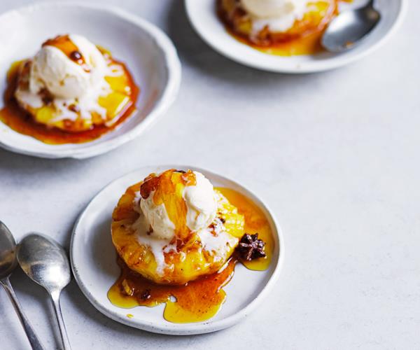 **[Caramelised pineapple with star anise and ice-cream](https://www.gourmettraveller.com.au/recipes/fast-recipes/caramelised-pineapple-star-anise-18791|target="_blank")**