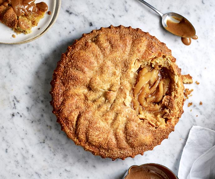 **[Miso caramel apple pie](https://www.gourmettraveller.com.au/recipes/browse-all/caramel-apple-pie-19166|target="_blank")**