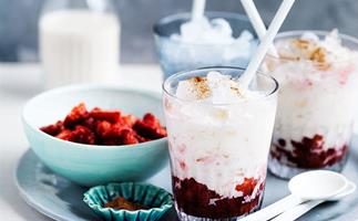 Curtis Stone's tres leches ices with smashed strawberries