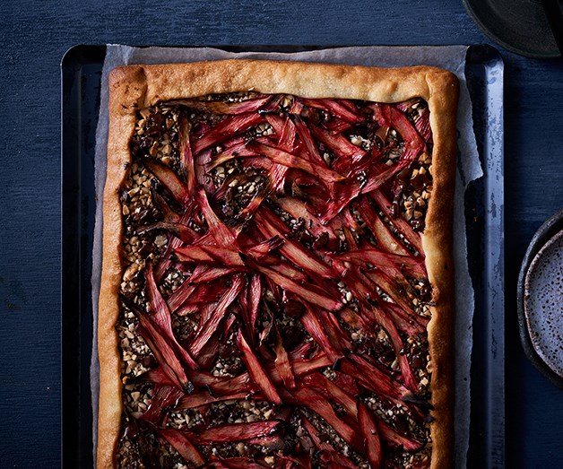 **[Rhubarb and chocolate tart](https://www.gourmettraveller.com.au/recipes/browse-all/rhubarb-and-chocolate-tart-12744|target="_blank"|rel="nofollow")**