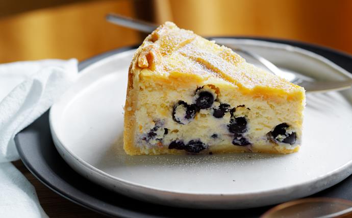 Neil Perry and Richard Purdue's baked blueberry cheesecake