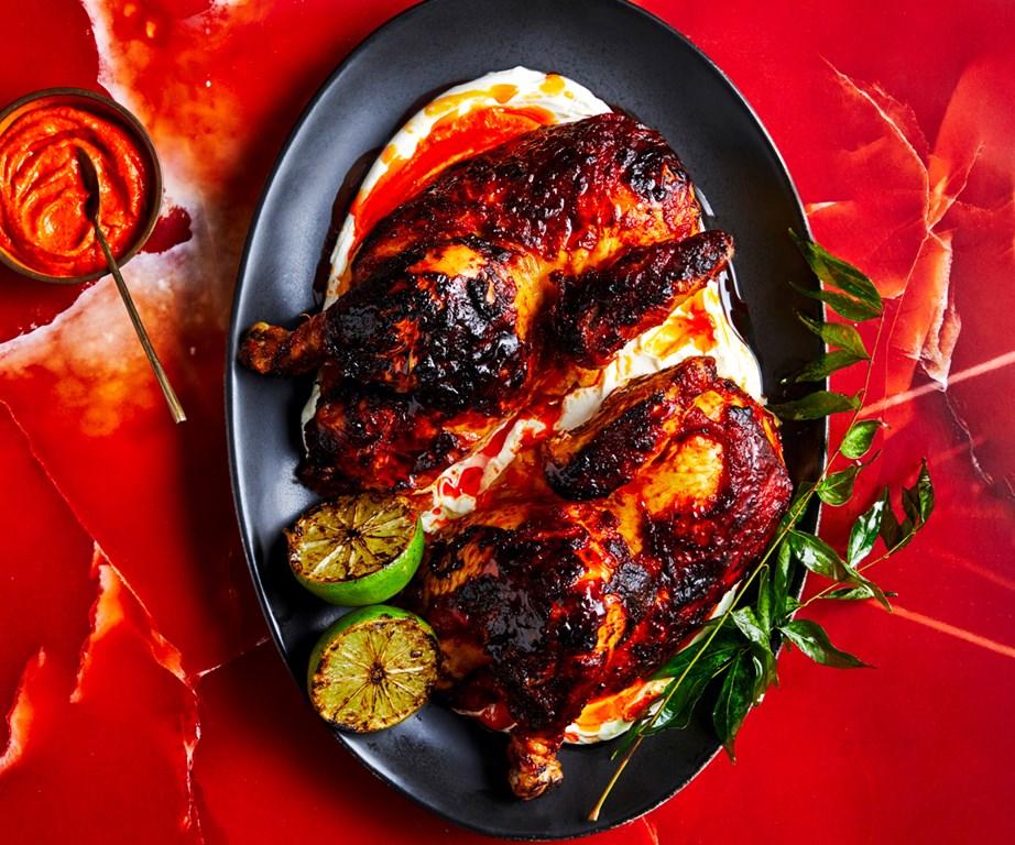 **[Ben Williamson's harissa chicken, smoked labne and charred lime](https://www.gourmettraveller.com.au/recipes/chefs-recipes/harissa-chicken-labne-19451|target="_blank"|rel="nofollow")**