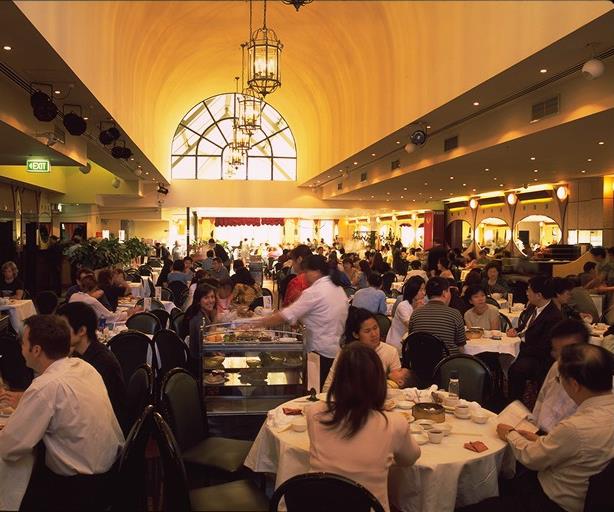 Marigold's dining room during a busy yum cha service.