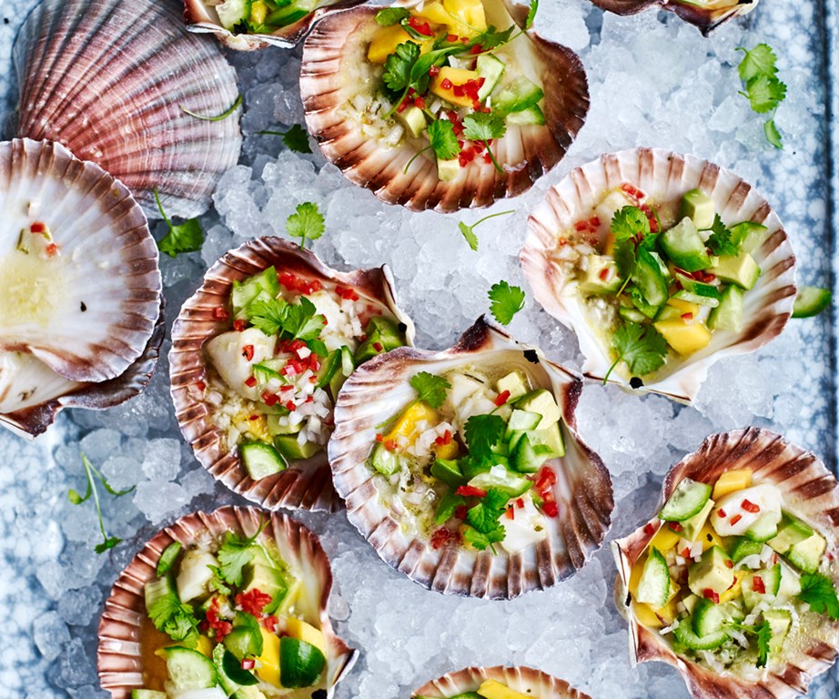 **[Scallop ceviche with mango and avocado salsa](https://www.gourmettraveller.com.au/recipes/browse-all/scallop-ceviche-19550|target="_blank"|rel="nofollow")**