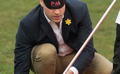 Prince William pitches a tent... Blind