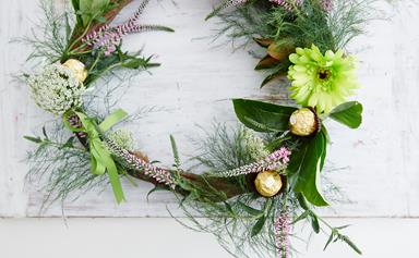 How to make an easy (and yes, chocolate-filled!) Easter wreath