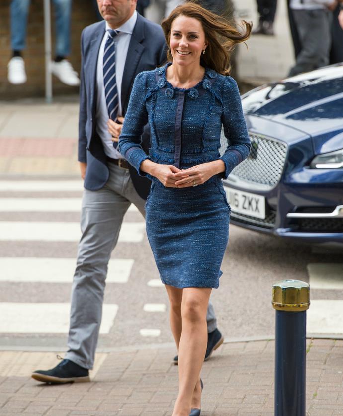 The Duchess made the surprise visit to the hospital in the early afternoon.