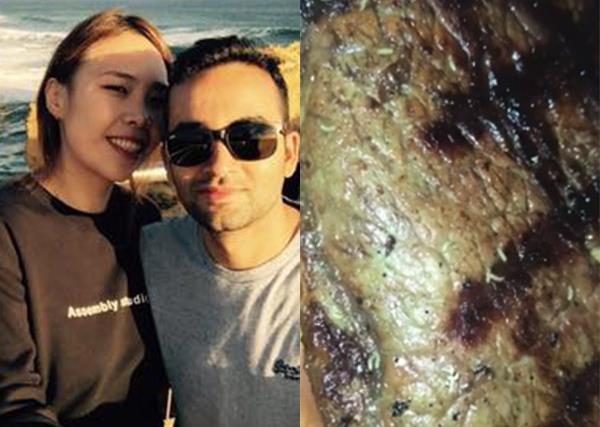 Couple film their ‘maggot-infested’ steak in Sydney