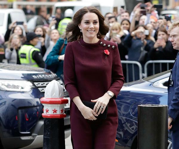 A large crowd turned out to catch a glimpse of the royal -- and her baby bump!